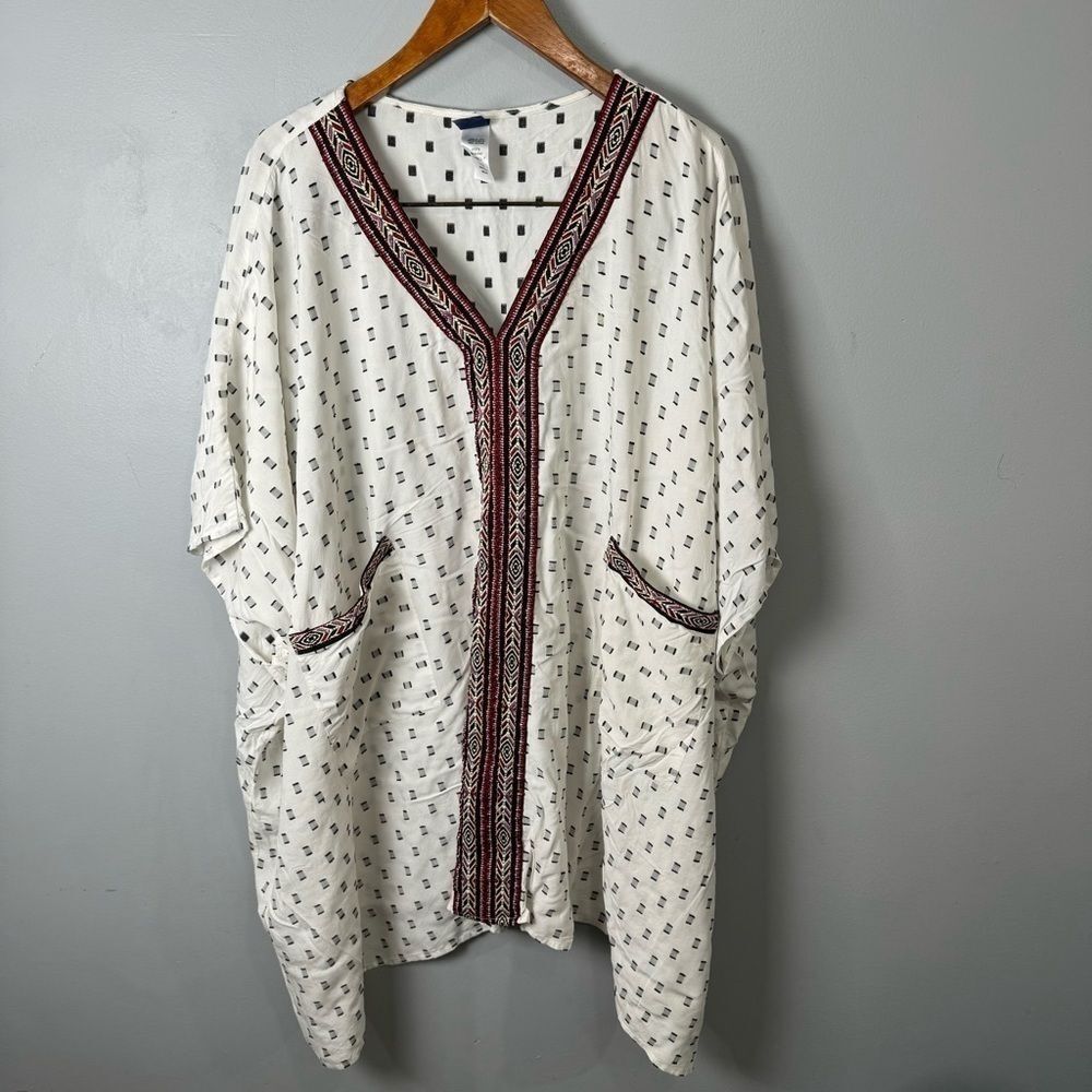Swimsuits for All Oversized Swim Cover All Poncho/dress Fits sz 10-16 very nice - Picture 6 of 10